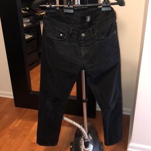 H&M men’s straight leg black jeans